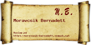 Moravcsik Bernadett névjegykártya