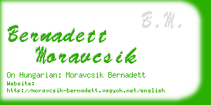 bernadett moravcsik business card